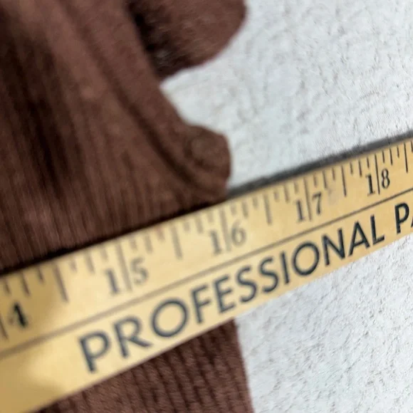 Ralph Lauren Brown Ruffled Blouse - Picture 3 of 6